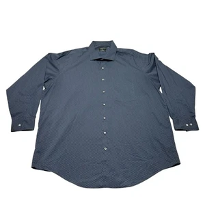 Shaquille O’Neal Big Fit Cooling Stretch Dress Shirt Blue White Dots Size XLG  - Picture 1 of 13