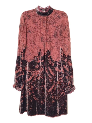 Vestido Elie Tahari Mujer 8 SEDA Manga Larga TERCIOPELO Óxido Formal Volantes Noche  Foto 1 de 4