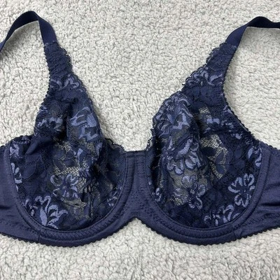 Sujetador Lunaire 34C Sujetador Balconette Azul Floral LACE Foto 1 de 4