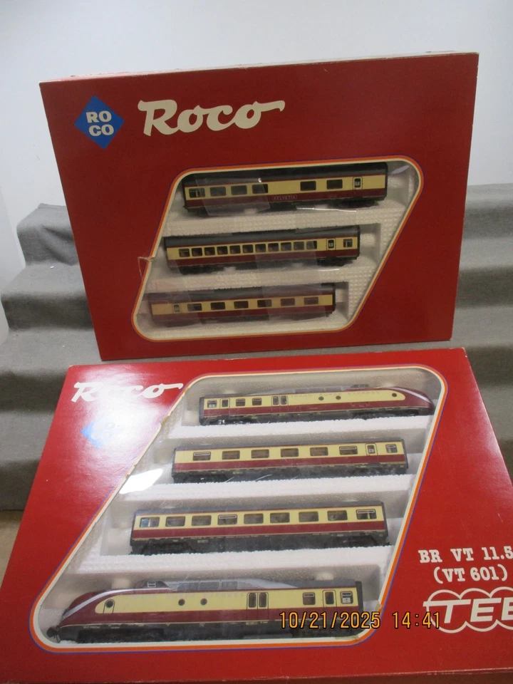 Roco H0 04183A/04070A TEE Dieseltriebzug & Ergänzungs-Set VT 11.5 DC Analog OVP - Bild 1 von 4