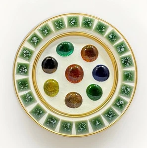 Asahi Japan 60er 70er Vintage Retro Glas Kiesel Mosaik Keramik Fliese Schale Aschenbecher MCM - Bild 1 von 4