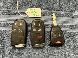 Remote Key Fobs 3 PC  Jeep 1 Case Unmarked  #1810 - Picture 1 of 2