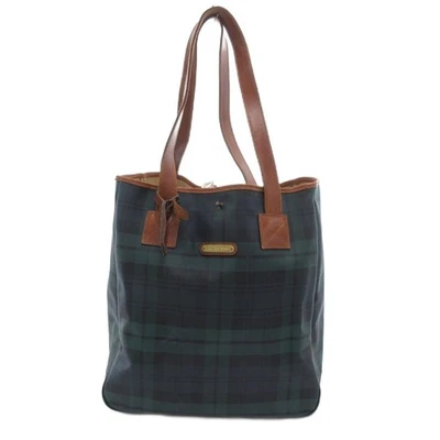 Bolso de Mano Polo Ralph Lauren POLO RALPH LAUREN PVC Cuero Negro Reloj Logo Cuadros Foto 1 de 4