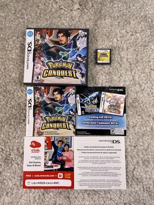 Pokemon Conquest Nintendo DS Juego Completo Estuche Manual Cartucho Insertos Probado Foto 1 de 4