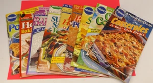 Pillsbury Lot of 9 Recipe Cookbooks Casseroles Stir Fry Salads Picnics Potlucks - Picture 1 of 6