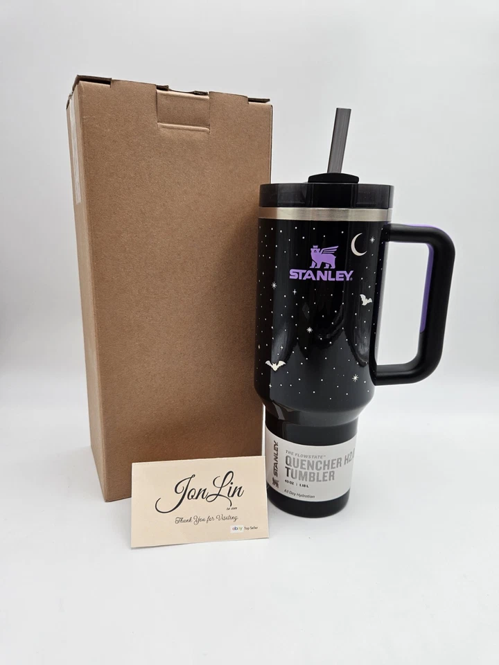 SET OF 2 Stanley Halloween 40 oz Target & Damask H2.0 Flowstate Quencher Tumbler