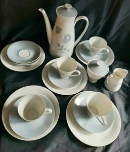 Tirschenreuth Bavaria Kaffeeservice graue Rose - Bild 1 von 1