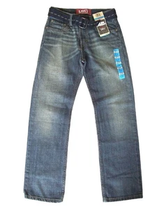 Neu mit Etikett Jungen Levi's 514 schmale gerade Passform Jeans + Gürtel mittlere Waschung Größe 12 26 x 26,5 - Bild 1 von 6