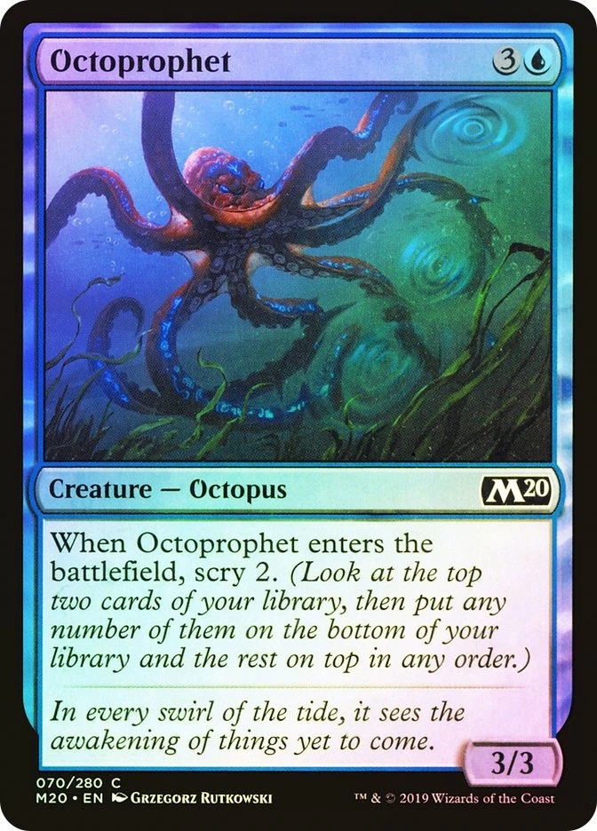 MTG FOIL Octoprophet  - Core Set 2020 #070 - Image 1 of 1