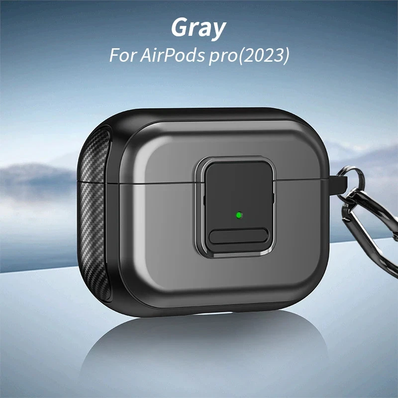 MARKENLOS USB C Kopfhörerhülle für Airpods Pro 1 2 3 Stoßfest Haken Schutzcase