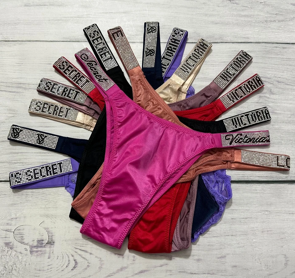 Victoria's Secret Shine Strap Brazilian Bling Panty Rhinestone All Sizes - Image 1 of 4
