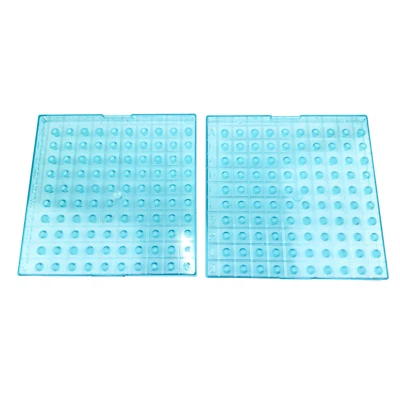 老式 1984 年战舰游戏钉替换部件海底网格蓝色 2 片 — 第 1/4 张图片