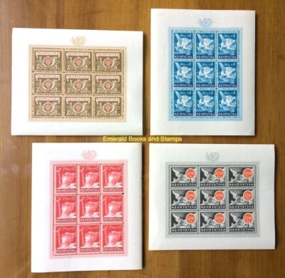 EBS Croacia NDH 1944 - Empleados de Correos y Ferrocarriles - Michel 150-153 MNH** HOJAS cv$65 Foto 1 de 4