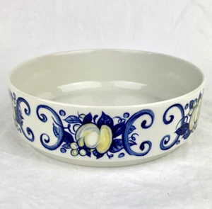 Villeroy and Boch Porcelain Cadiz Serving Bowl Luxembourg Blue Gold Fruit 1767 - Picture 1 of 7