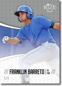 FRANKLIN BARRETO 2014 Rize Rookie BLANK BACK RC 1/1 - Picture 1 of 2