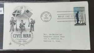 CIVIL WAR US FDC #1182 ARTCRAFT M-3 1965 Appomattox Civil War - Picture 1 of 1