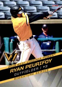 2018 West Virginia Power Choice #14 Ryan Peurifoy Peachtree City Georgia GA Card