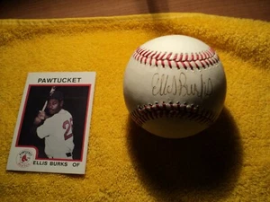 ELLIS BURKS SIGNED AUTOGRAPHED MLB OFFICIAL BASEBALL NO COA AUCT#1056 - Picture 1 of 3
