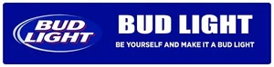 Bud Light | Letrero de exhibición de plástico decorativo premium de marca | 6""h x 24""w - Imagen 1 de 1