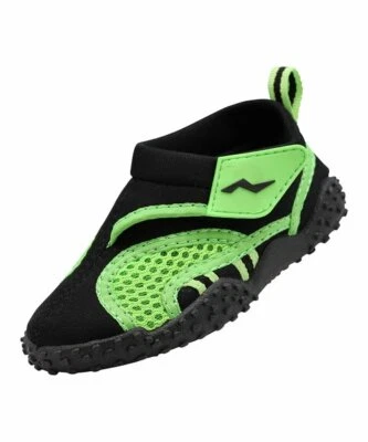 Nuevos zapatos de agua Norty para bebé negro y verde lima bebé niño pequeño talla 5 sin deslizamiento A4816 Foto 1 de 4