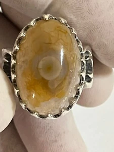 Exklusiver Herren 925 Silber Ring Premium Jemen Achat Aqeeq عقيق يمني سليماني نوادر - Bild 1 von 20