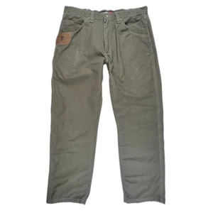 Pantalones Wrangler Riggs Ropa de Trabajo 34x30 Verde Oliva Industrial Duradero Lona Pantalones - Imagen 1 de 10