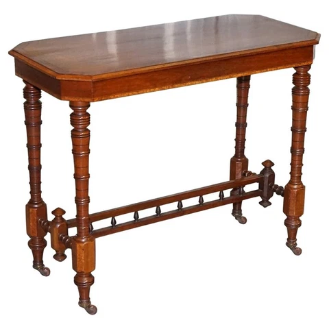 RESTORED VICTORiAN CARVED WALNUT WHATNOT CONSOLE TABLE Cover