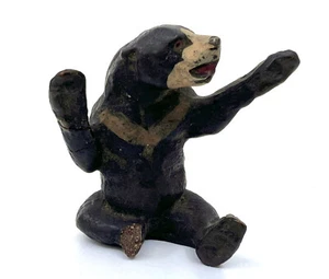 Lineol 1930s Composite Sun Bear Toy Figure Signed 2in Foot Missing Vintage - Picture 1 of 12