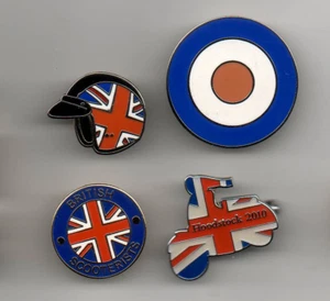 FOUR MOD Scooter Boy Badges - Picture 1 of 1