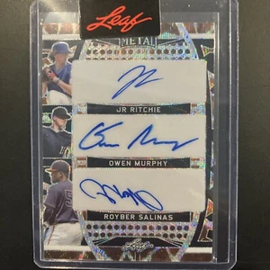 Leaf Metal Triple Autograph JR Ritchie/Owen Murphy/Royber Salinas #1/2 - Picture 1 of 2