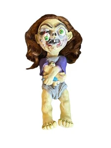 Vintage Rubber Zombie Girl Doll Red Hair Halloween Prop 20” Grotesque - Picture 1 of 8