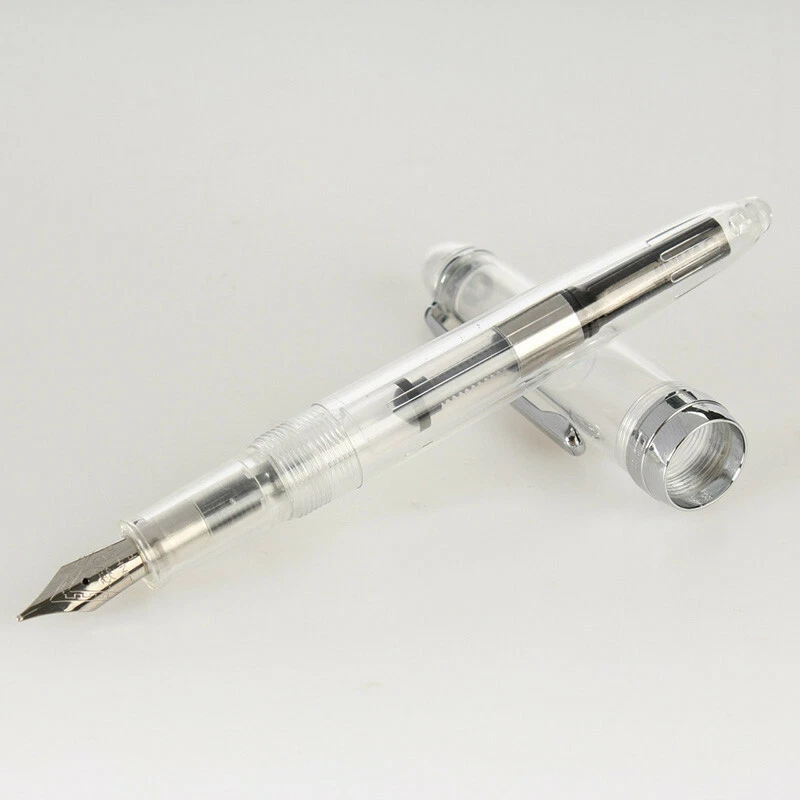 15pcs/Set with Box Jinhao 992 Transparent Fountain Pens Screw Cap Fine 0.5mm