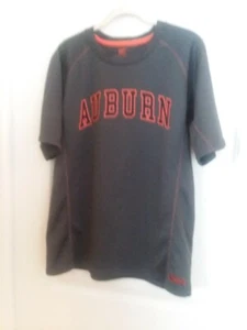 COLOSSEUM Gray Polyester S/S AUBURN UNIVERSITY Men's Shirt L - Picture 1 of 6