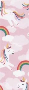 Unicorns and Rainbows (each different) decorative paper,  laminated bookmark - Picture 1 of 1