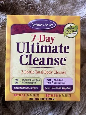 Nature’s Secret 7-Day Ultimate Cleanse 2-Part Total-Body Cleanse Exp 06/2026 - Image 1 of 4
