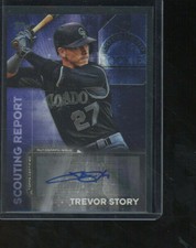 2016 Topps Update Trevor Story Rookie Scouting Report Auto Rockies RC #SRA-TS
