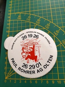 ADESIVO VINTAGE STICKER kleber Paul Rohrer Ag Olten  - Imagen 1 de 1