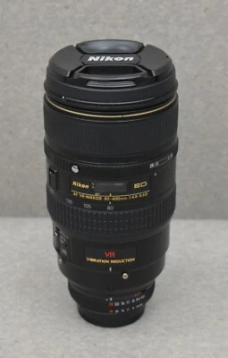 Nikon AF VR-Nikkor 80-400mm 1:4.5-5.6D ED Lens VR ED Auto Focus Zoom Lens - Image 1 of 4