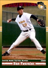 2008 South Bend Silver Hawks Grandstand #9 Dan Fournier Worceste Massachusetts 