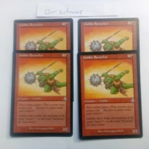 4x Goblin Berserker Urza's Legacy MTG Great Condition - Picture 1 of 2