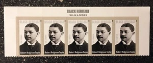 2015USA #4958 Forever Robert Robinson Taylor Black Heritage - Header Block of 5 - Picture 1 of 1
