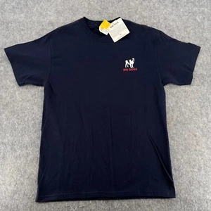 Vintage Big Dogs Short Sleeve T Shirt Mens S/M Navy Blue Spider Dog *Stain* - Picture 1 of 12