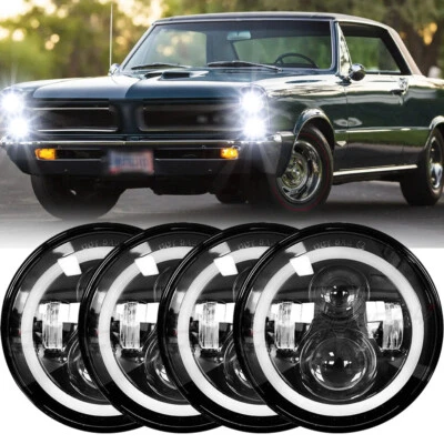 4x faros de 5,75" pulgadas haz HI/LO blanco para Pontiac GTO Firebird 1964-1972 Foto 1 de 4
