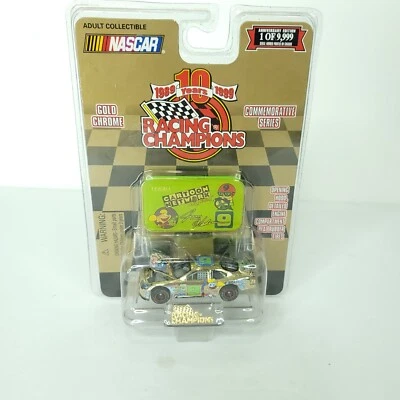 Racing Champions NASCAR Gold Chrome Car #9 Jerry Nadeau Cartoon Network 1/9999 Foto 1 de 3