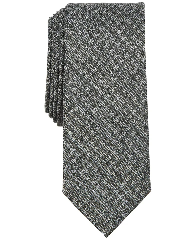 Bar III Men's Slim Skinny Neck Tie Green Milan Solid  2.5" Blade NWT - Image 1 of 1