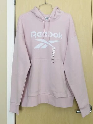 Moletom com capuz feminino Reebok RI BL lã tamanho XL rosa claro - Imagem 1 de 4