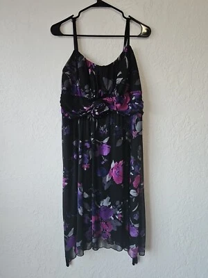 Vestido Babydoll Midi Floral Dressbarn De Colección Transparente Talla 16 Fairygrunge Capricho Y2K Foto 1 de 4