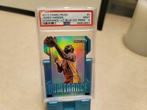 2013 Prizm Dominance Light Blue Prizms Die-Cut /199 James Harden #5 PSA 9 MINT