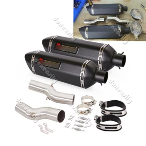 For Suzuki Hayabusa GSX1300R 2021 2022 2023 Exhaust System Mid Pipe Muffler 51mm - Picture 1 of 12
