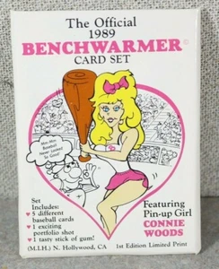 Sealed 1st Edition 1989 Official Benchwarmer 6 Card Set Feat. Connie Woods #805 - Picture 1 of 2